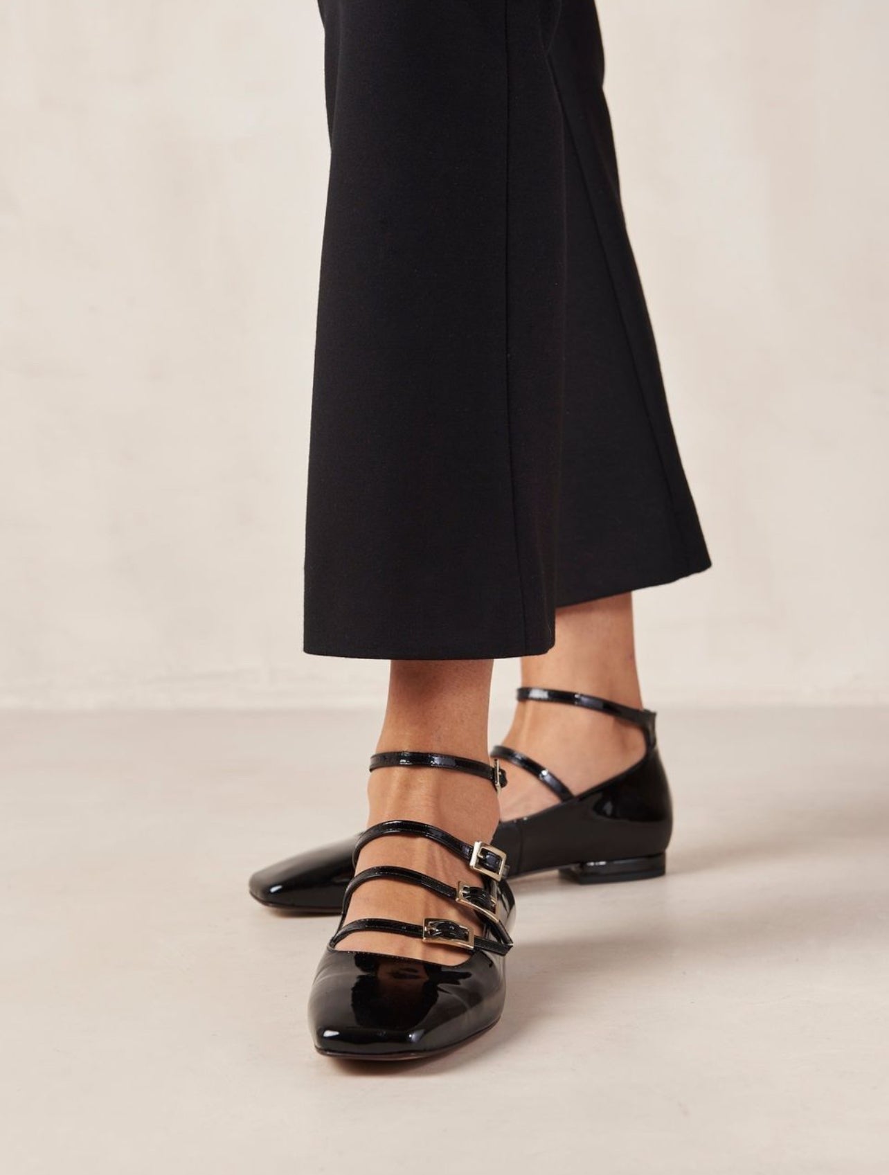 Patent Leather multi straps Flats