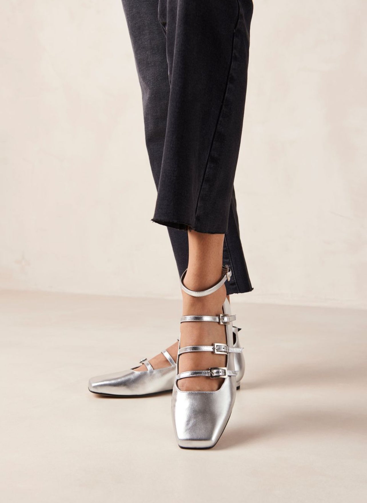 Patent Leather multi straps Flats