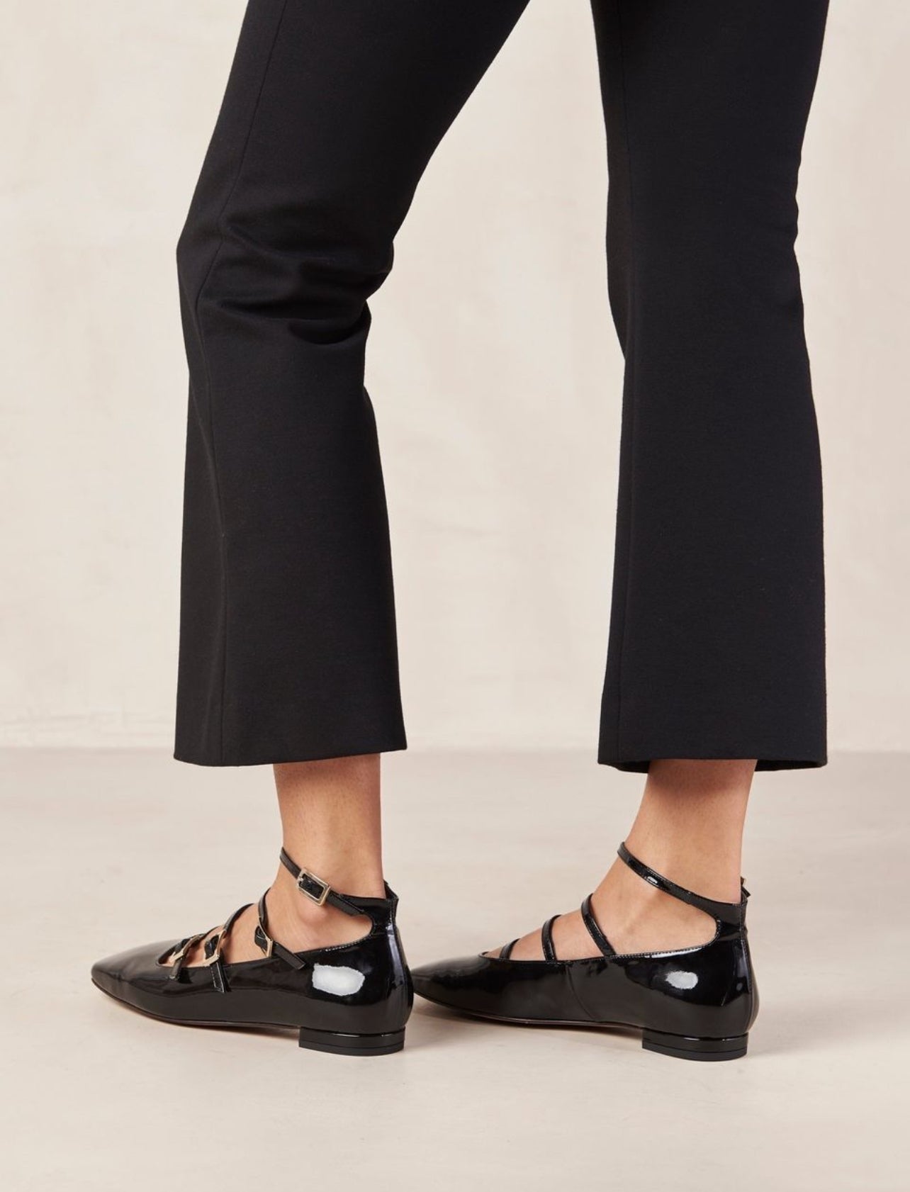 Patent Leather multi straps Flats
