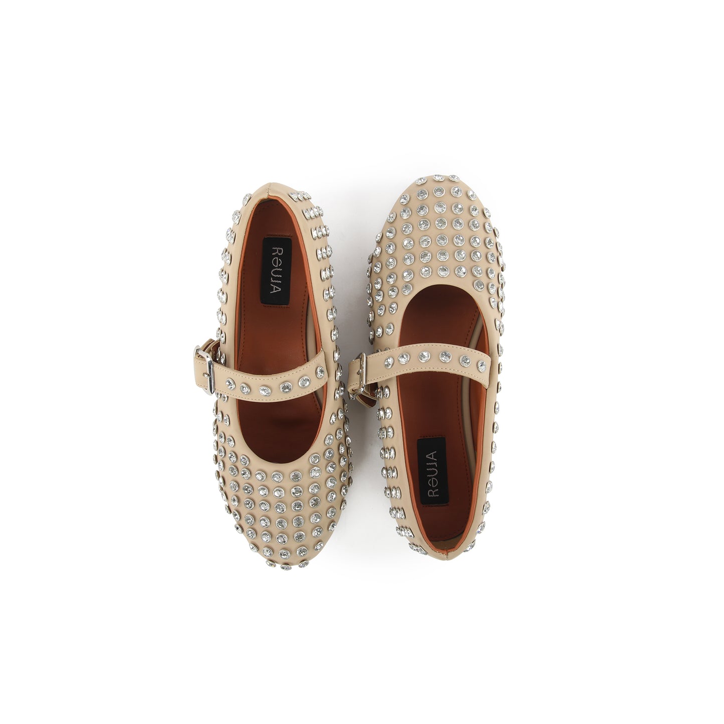 Studded BALLERINA STRAP FLAT