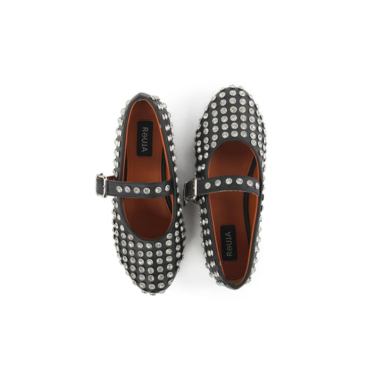 Studded BALLERINA STRAP FLAT
