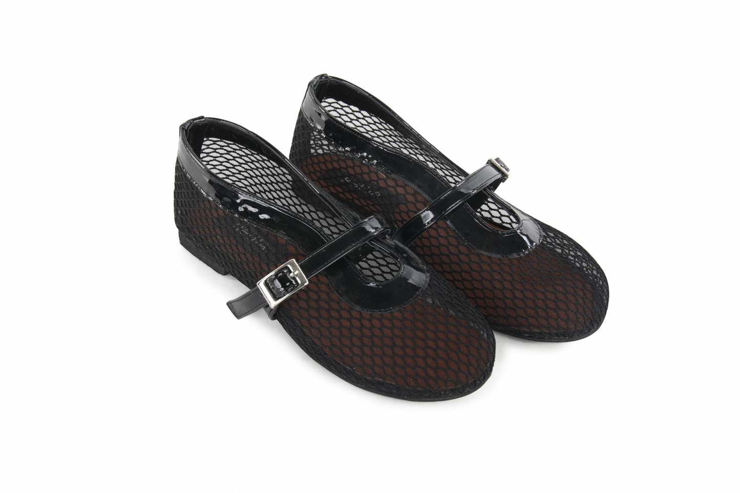 Mia Mesh Patent Flats