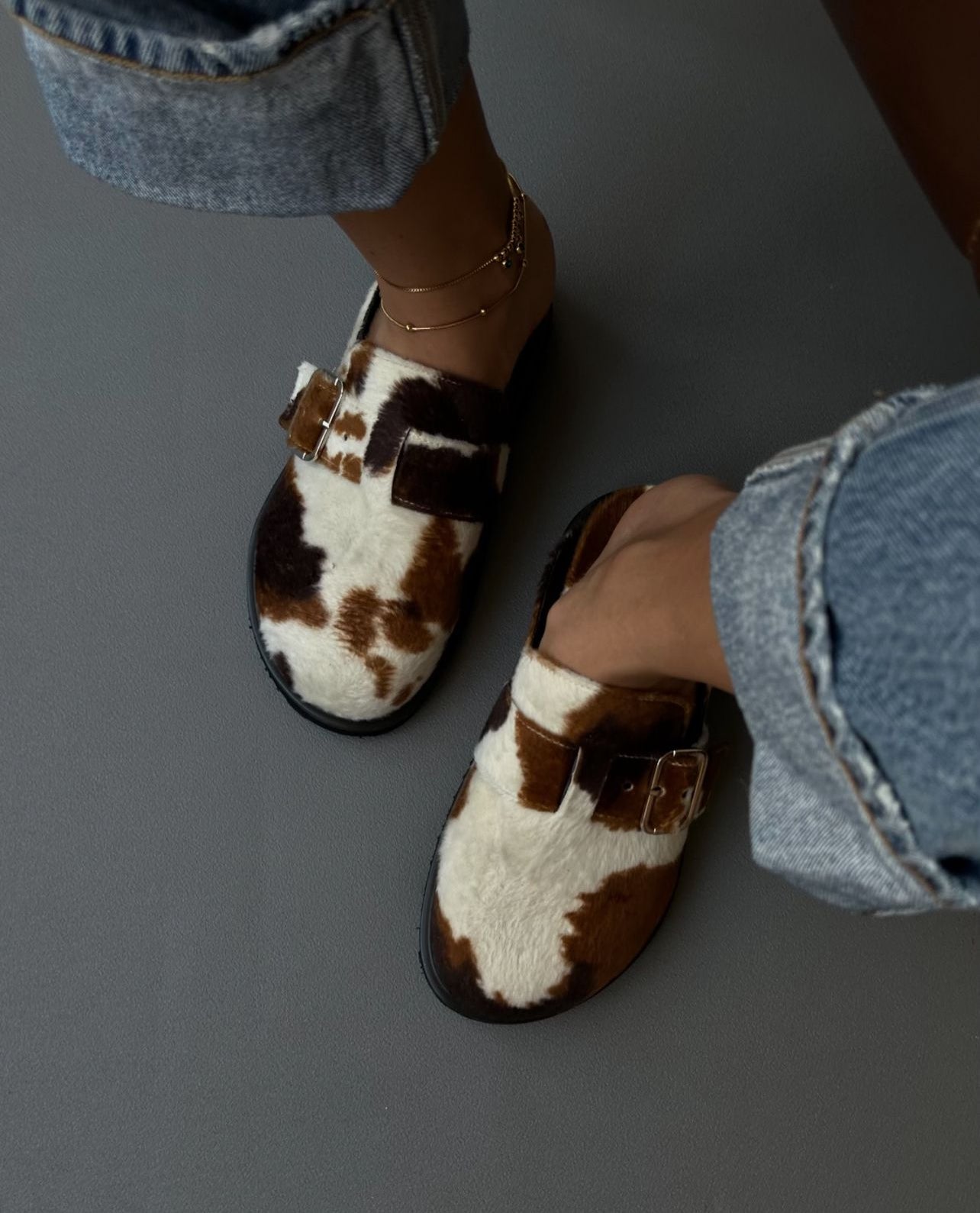 Animal Cow Print Clogs