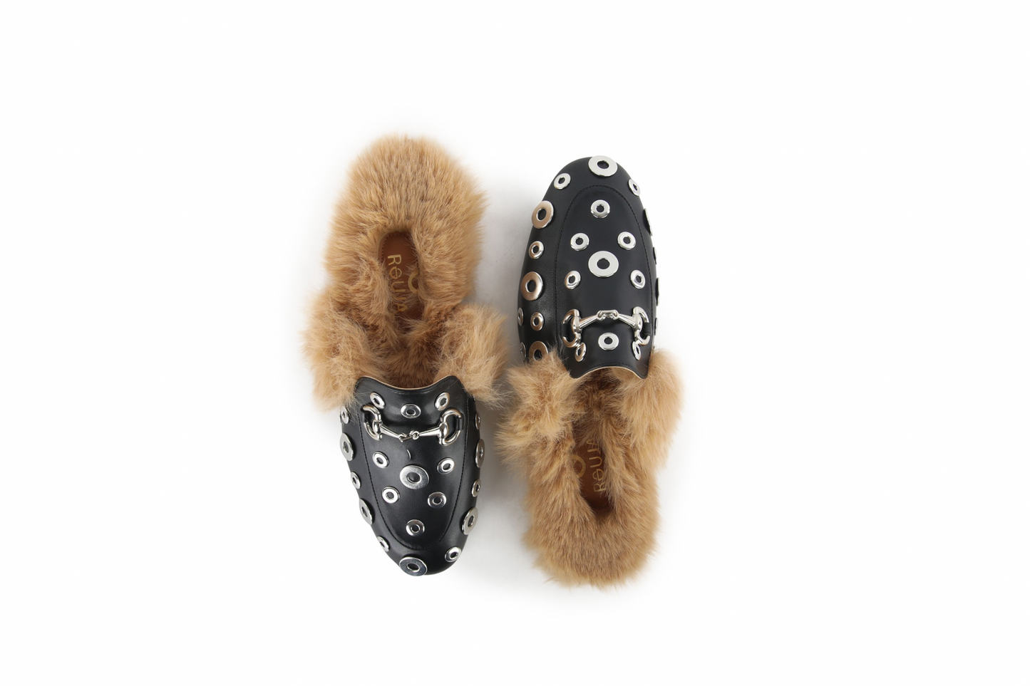 Casual Buckle Fur studded Mules