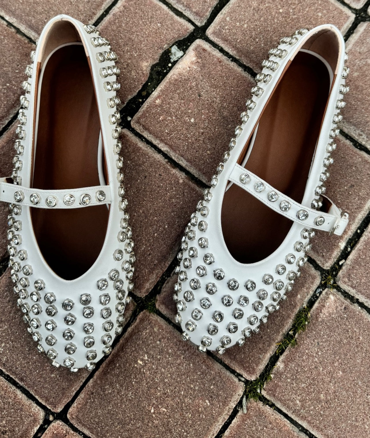 Studded BALLERINA STRAP FLAT