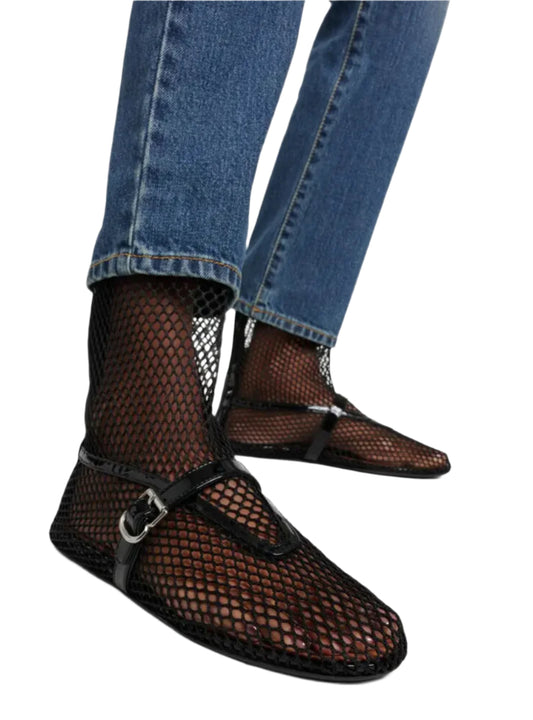 Sophia Mesh Boots - Black