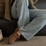 Rouja Suede Buckle Loafers – Mocha