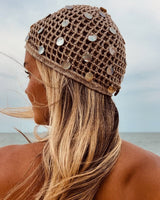 Nacre Shell Crochet Beanie