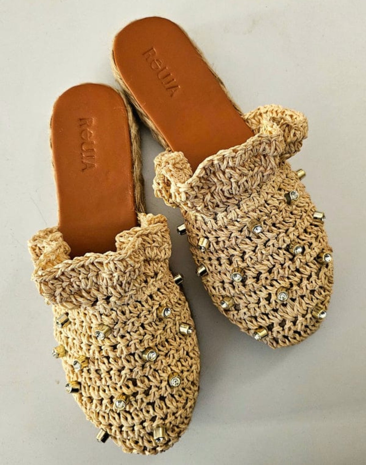 Raffia Mules