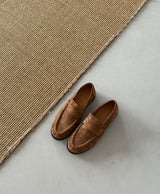 Split suede loafers