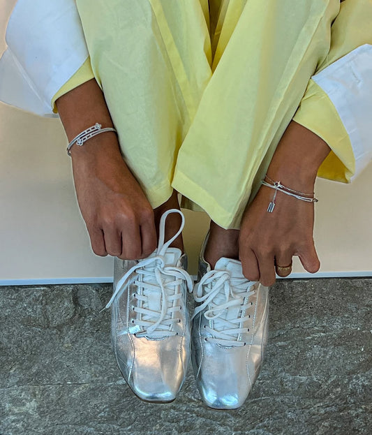 Metallic trainers