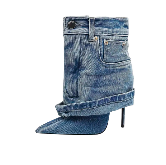Denim  ankle boots