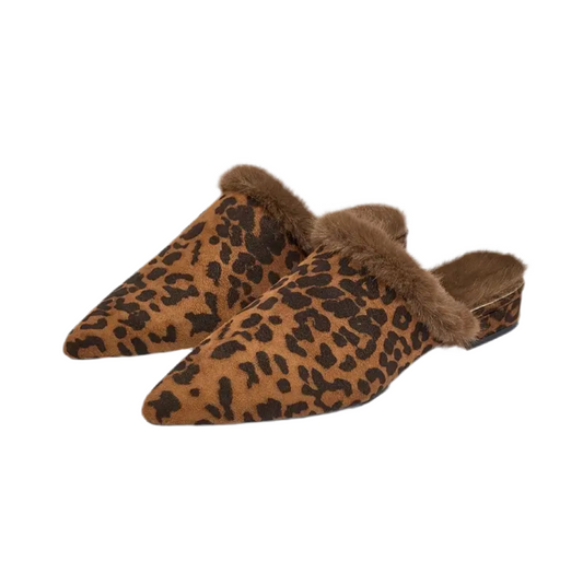 ANIMAL PRINT Leopard Print Slip-On Mules