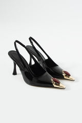 Gemstone Slingback Heels