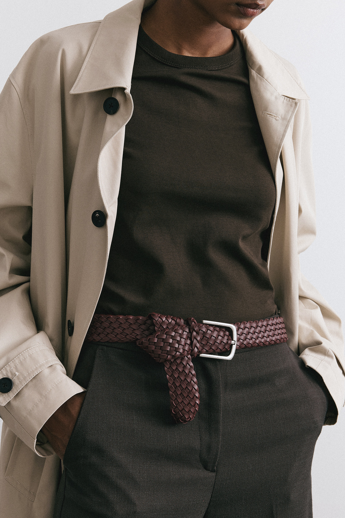 BRAIDED LEATHER BELT