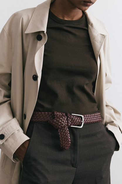 BRAIDED LEATHER BELT