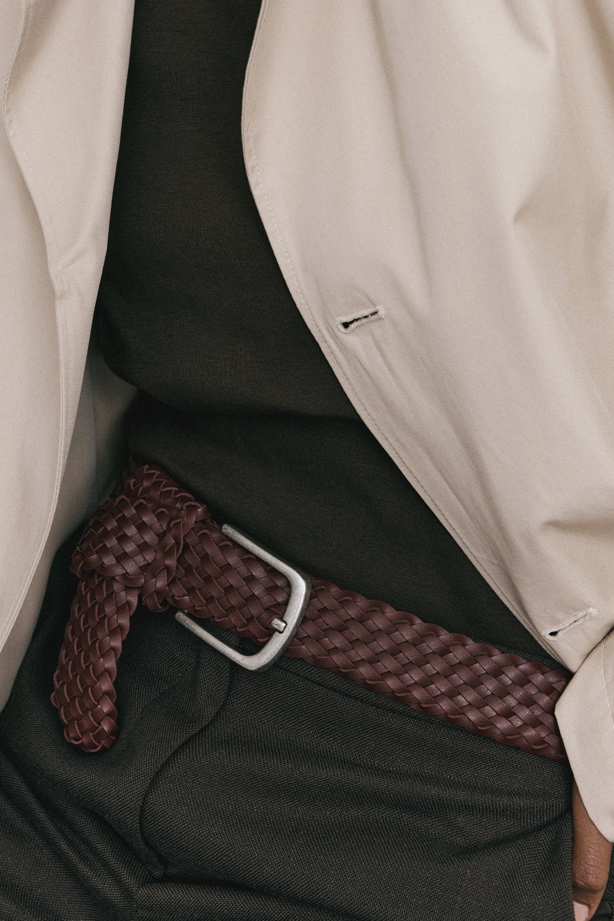 BRAIDED LEATHER BELT