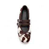 Cowhide Buckle Ballet