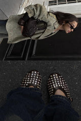 Studded BALLERINA STRAP FLAT