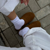 Suede Clog Mule — Chocolate Brown