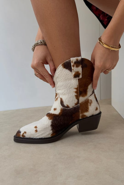 Cow Ankle Boot