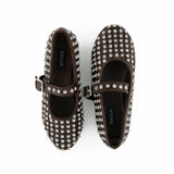 Studded BALLERINA STRAP FLAT