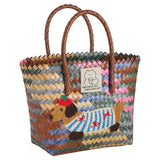 Boho Pup Basket Bag with measurements