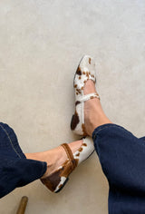 Cow Animal Print Ballet Flats