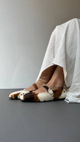 Cow Animal Print Ballet Flats
