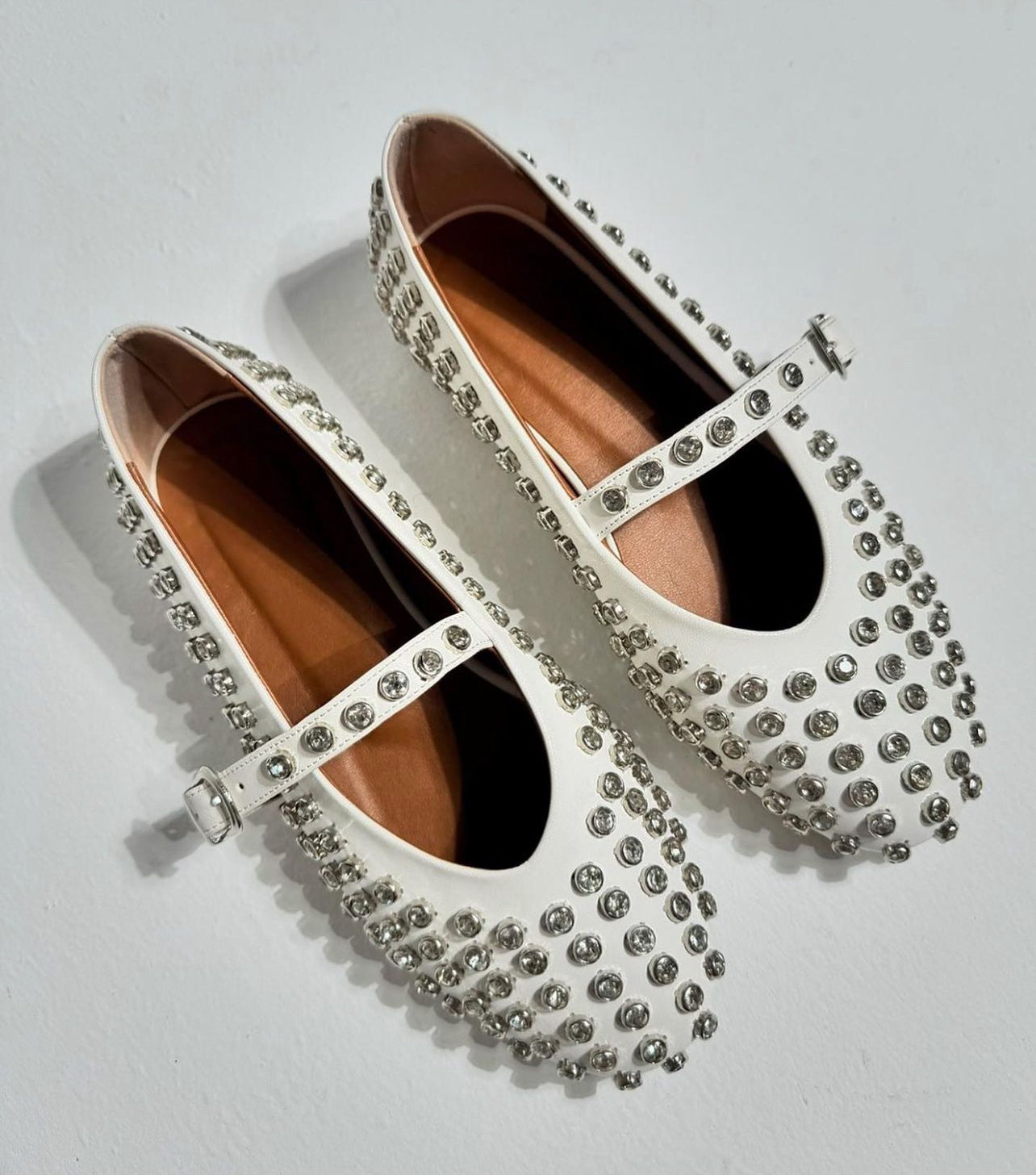 Studded BALLERINA STRAP FLAT