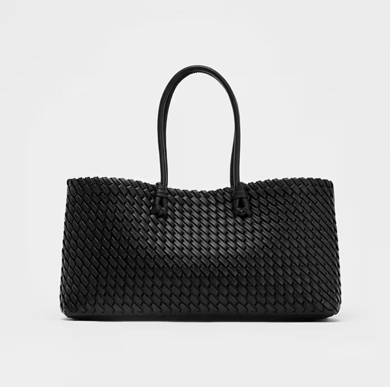 Artisan Woven suede Tote - Chocolate Brown