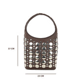 Shoulder Purse with Polka Dot Design