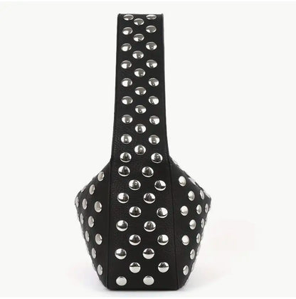 Studded Leather Shoulder Bag