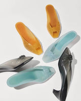 Crystal Knot Jelly Mule Heels