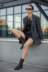 Sophia Mesh Boots - Black