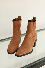 CAMEL SUEDE WOMEN'S BOOTS