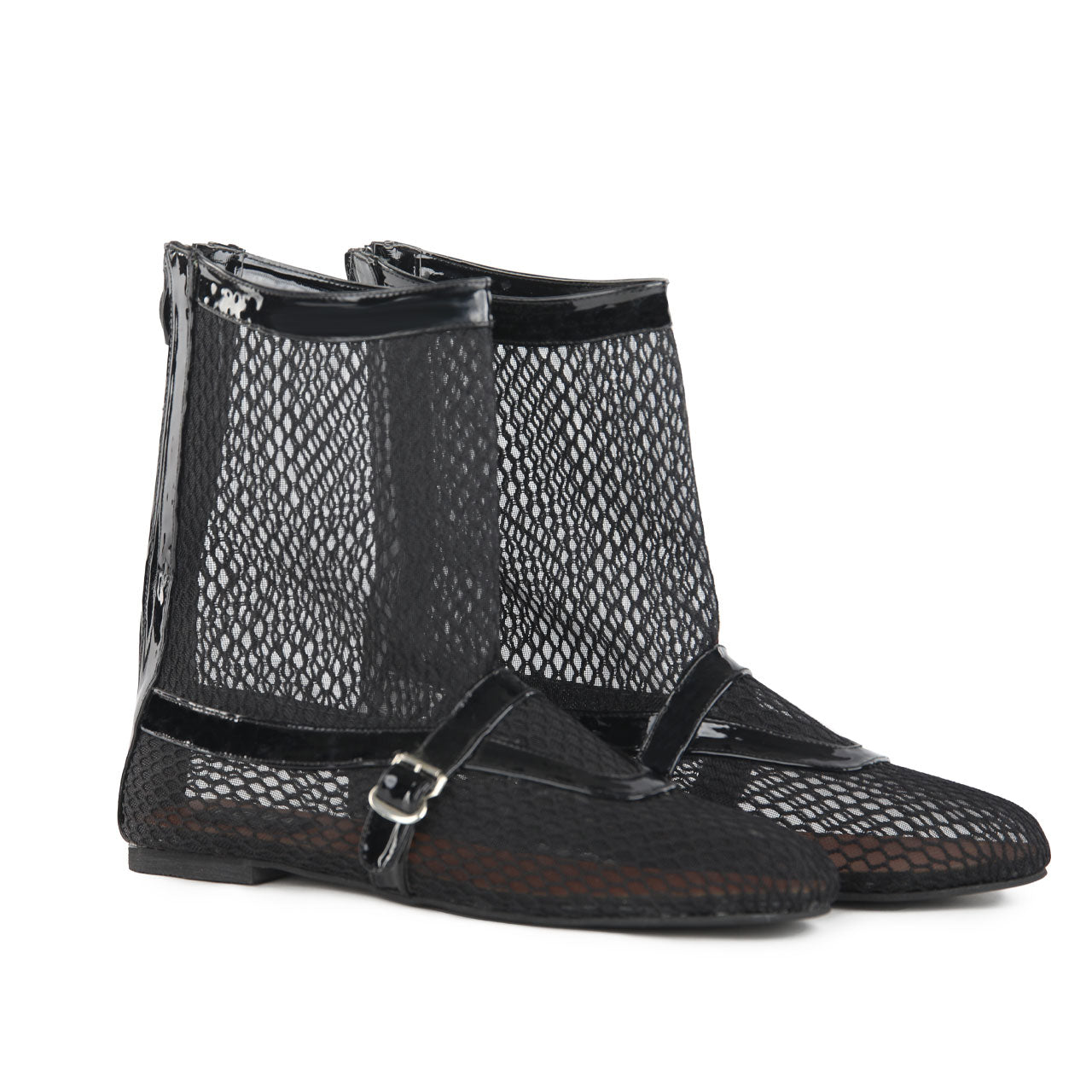 Sophia Mesh Boots - Black