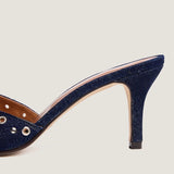 Midnight Stud Denim Heels