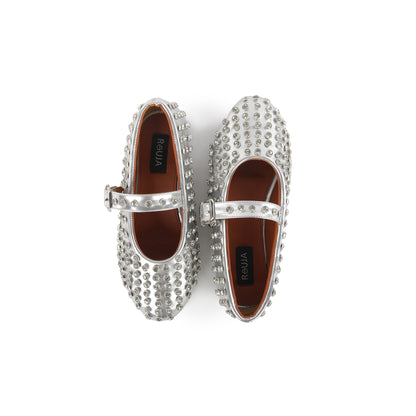 Studded BALLERINA STRAP FLAT