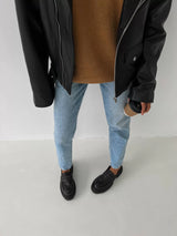 Studded  chunky loafers in black