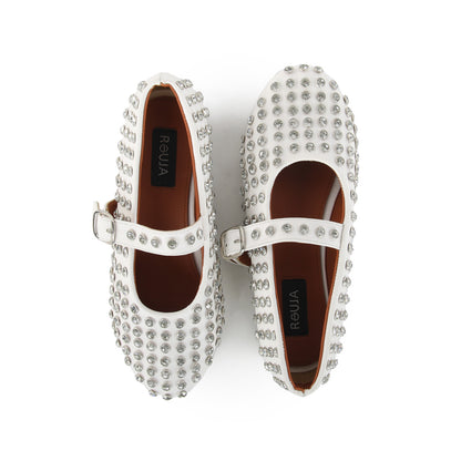 Studded BALLERINA STRAP FLAT