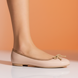 Beige ballet flats - side view updated