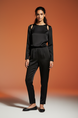 Black ballet flats - model standing