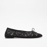 Black lace flat - side profile