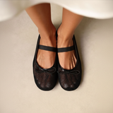Black Mesh Ballet Flat - Top View