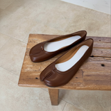 Brown Tabi Ballet Flats