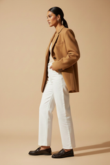 Camel Blazer - Black Loafers Walking