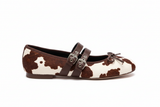 Cow Print Ballet Flat - Side View