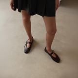 Dark Brown Mary Jane – On Foot Full View