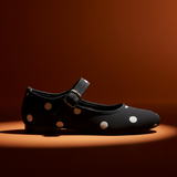 Polka Dot Flats - Side - Orange